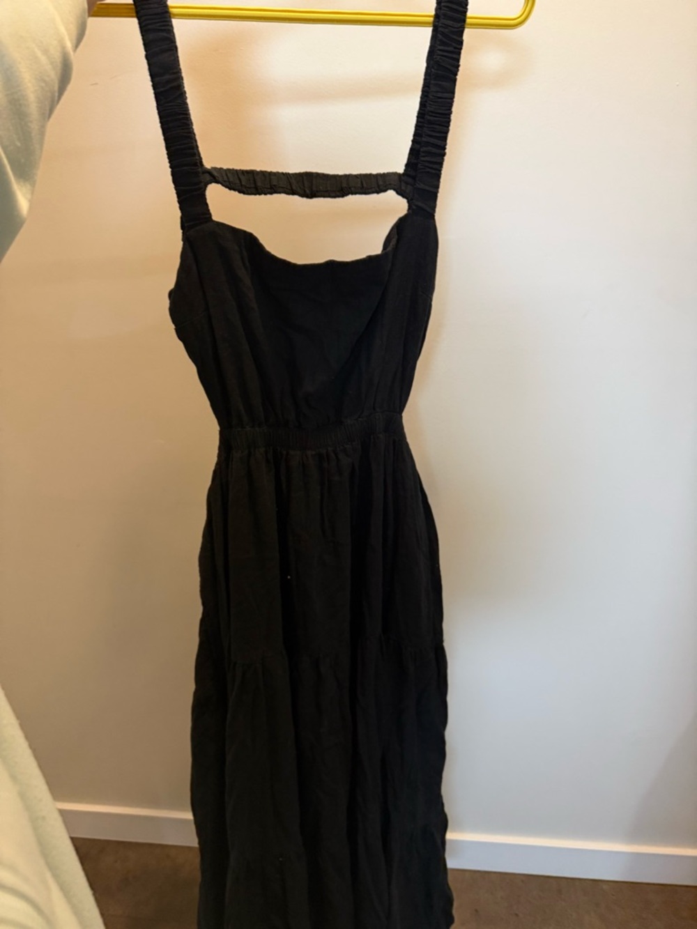 Abercrombie & Fitch Black Maxi Dress with Smocked Straps